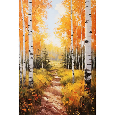 Canvas of Birch Trees in Fall